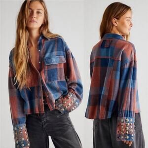 Free people Austin Plaid Buttondown